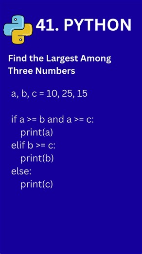 Python Interview Questions #41 | Find Largest Among Three Numbers | Python in Telugu #sortutorials