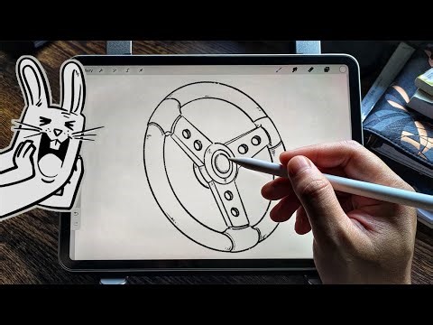 How to draw car steering wheel 🛞