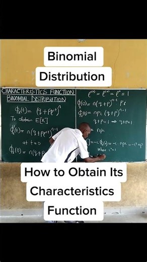 Characteristics Function of the Binomial Distribution: Variance of binomial variable
