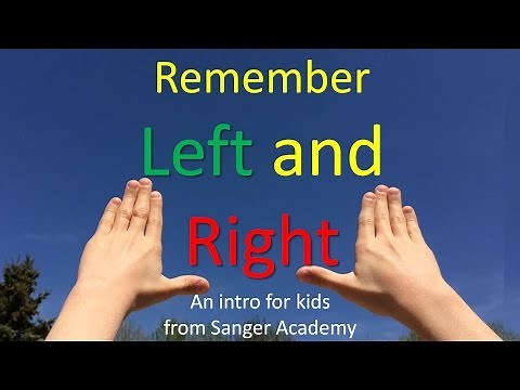 How to Remember Left and Right - for kids - Sanger Academy