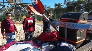 What really happens when a giant dart hits 200 kg of concrete