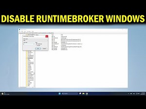 How To Disable RunTimeBroker on Windows 10