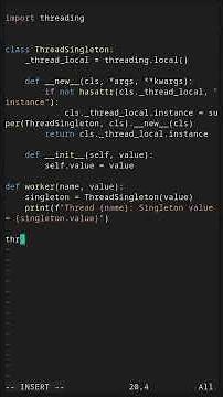 Enforcing Singleton per Thread with Thread-Local Storage #coding #programming #python