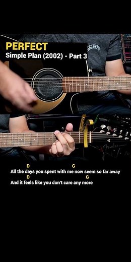 Perfect - Simple Plan (2002) - Easy Guitar Chords Tutorial with Lyrics Part 3 SHORTS REELS