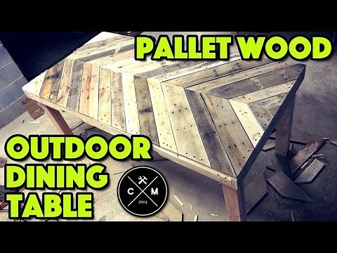 How To Build An Outdoor Dining Table From Pallet Wood DIY | Crafted Workshop