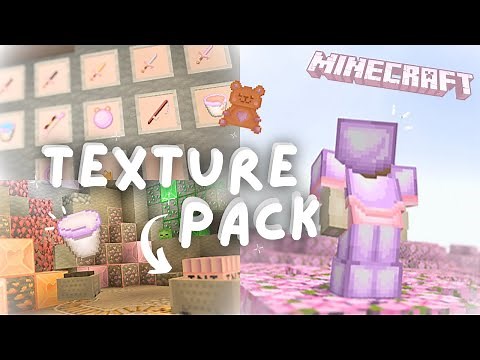The CUTEST Minecraft bedrock 1.20+ PVP texture pack🎀✨(pastel GUI, heart particles + more)‧₊˚.