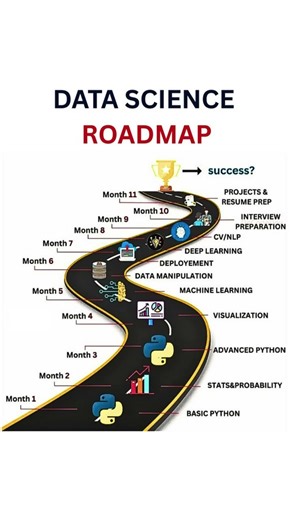 data science road map #shorts #trending #coding