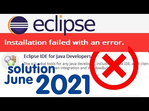 Eclipse 2021 IDE error during Installation. solution and troubleshooting