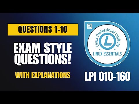 Linux Essentials (010-160) Real Exam Questions 2026 | Q1–10 (With Explanations)