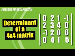 Determinant of a 4x4 matrix