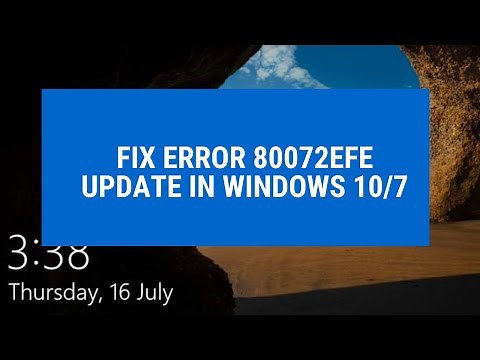 Fix error 80072EFE update in Windows 10/7 (100% Working)