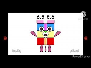 Numberblocks band halves 1.5 to 55.5 in mirror 6x speed