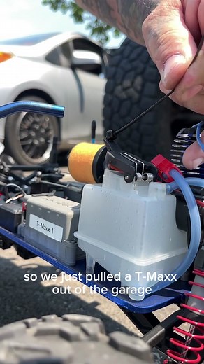 Nitro T-Maxx needed a little love, such a different driving experience, really makes you feel like a kid again. #traxxas #rccars #nitro #fyp #nitrorc #bashing #hobby #rctruck #rccars #tmaxx #rclife