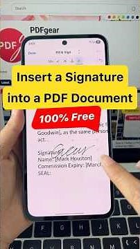 How to Insert a Signature into a PDF File for Free #PDFgear