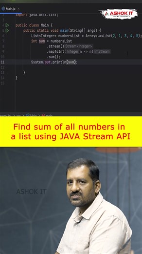  Java Interview Question: How to find the sum of all integers in a...