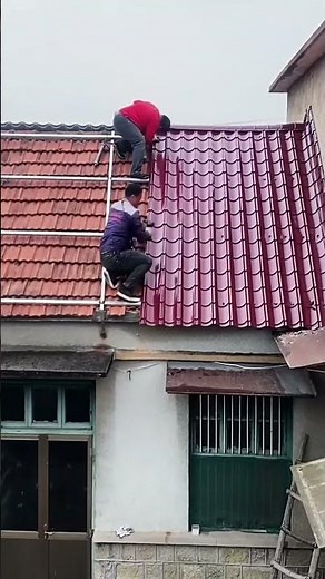Installation process of PVC roof tiles