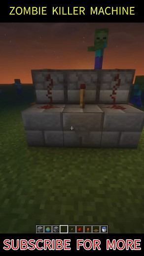 Zombie Killer Machine Design In Minecraft #minecraft #shorts