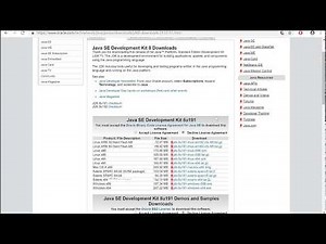 Downloading and Installing Java SE Development Kit 8u191 JDK