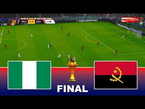 NIGERIA vs ANGOLA - Africa Cup of Nations 2025 Final AFCON | Full Match All Goals | Pes 21 Gameplay