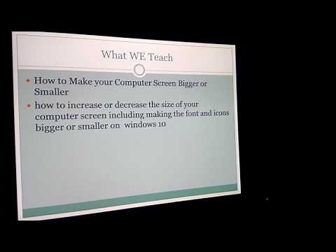 How to Make your Computer Screen Bigger or Smaller