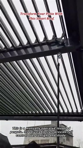 Control Sun and Shade With This Adjustable Pergola