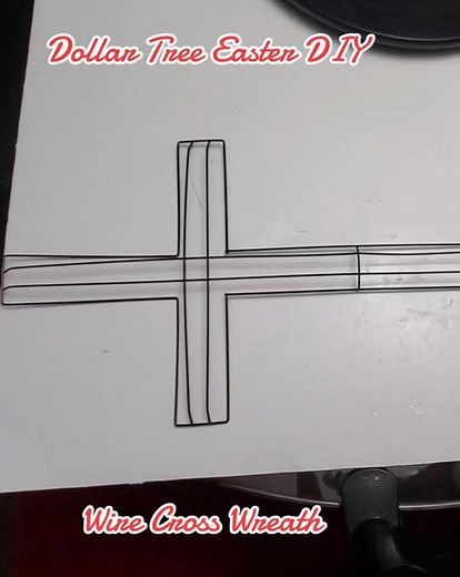 DIY Dollar Tree Deco Mesh Cross Wreath Tutorial