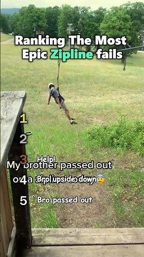 Ranking The Most Epic Zipline fails