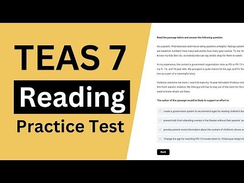 ATI TEAS 7 Reading Practice Test (All Answers Explained!)