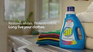 5.5M views · 14K reactions | Some clothes are more than just fabric. New all Radiant helps restore whites and protect colors, meaning your kids’ favorites can go on even after they’ve been outgrown. Long live your clothes! | all Laundry | Facebook