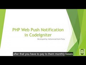 1.Introduction - PHP Web Push Notification in CodeIgniter