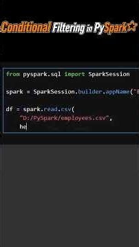 Filter Rows in PySpark Using filter() Function #pyspark #bigdata #coding #dataengineering