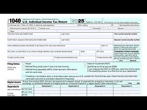 IRS Form 1040 walkthrough (Taxpayer Information)