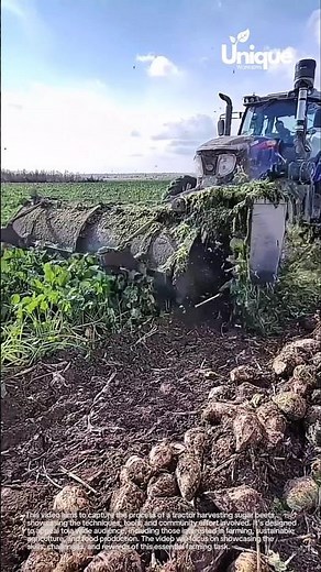 Harvesting sugar beets: modern farming