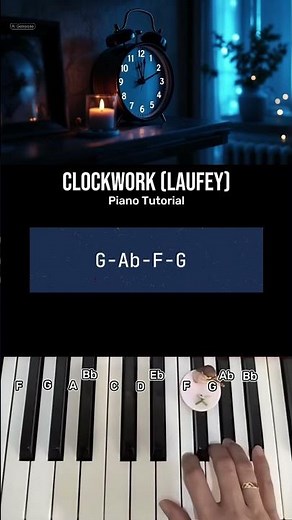 Part 47 Clockwork (Laufey) - Shorts Piano Tutorials #laufey #clockwork #pianotutorial