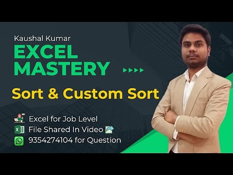 How to Use Sort and Custom Sort in Excel | Step-by-Step Tutorial