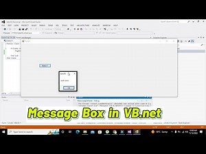 how to show message box in vb.net | simplest code for message box in visual basic.net