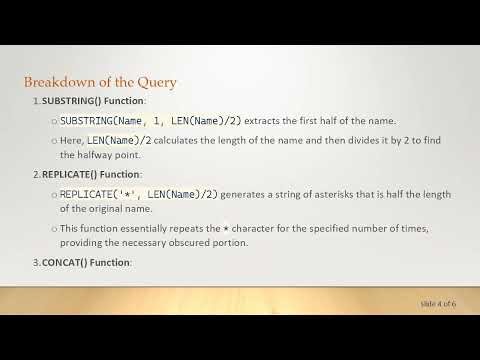 How to Change Data to * for 50% of the Word in SQL Server