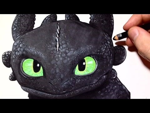 Step by step : Toothless Drawing (How To Train Your Dragon)