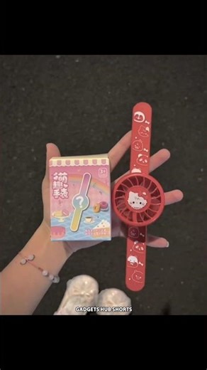 We Got Hello Kitty Pink Fan Hand Watch 😍🤩 #gadgets #shortvideo #shorts #viral