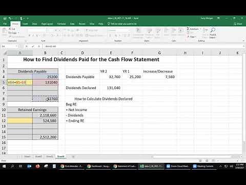 How to calculate Dividends Paid/ Cash Flow Statement