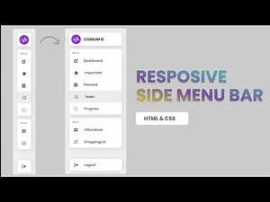 How to create Responsive Side Navigation Bar in HTML and CSS | Create Website Sidenav Bar
