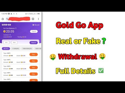 Gold Go App Withdrawal Proof 🔥🤑 Gold Go App Real Or Fake 💥🤯 New Earning App 2026