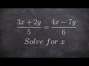 Learn how to solve for x when given a proportion with x and y