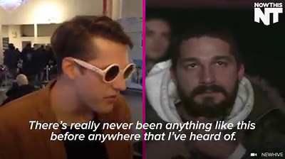 5.3K views · 53K reactions | Shia LaBeouf watched his own movies for 50 straight hours and it was open to the public | NowThis Entertainment | Facebook