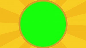 Download Orange sunburst pattern background with greenscreen center for free