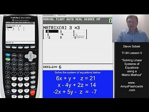 Solving Systems of Equations with Matrices on a TI-84 Calculator