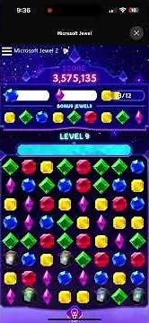 Microsoft Jewel 2 Level 9 Completed