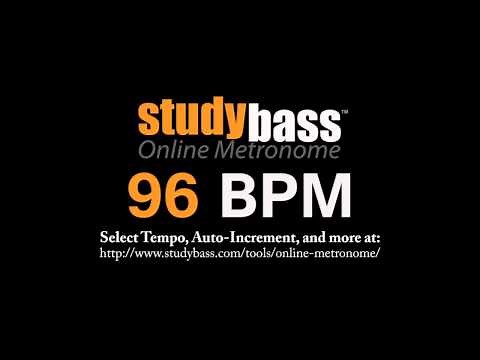 96 BPM Online Metronome (3 min) | StudyBass