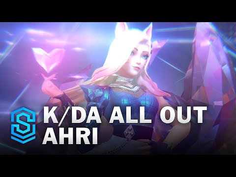 K/DA ALL OUT Ahri Wild Rift Skin Spotlight