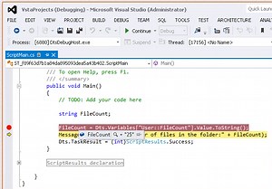 Script Task Debugging in SQL Server Integration Services (SSIS)